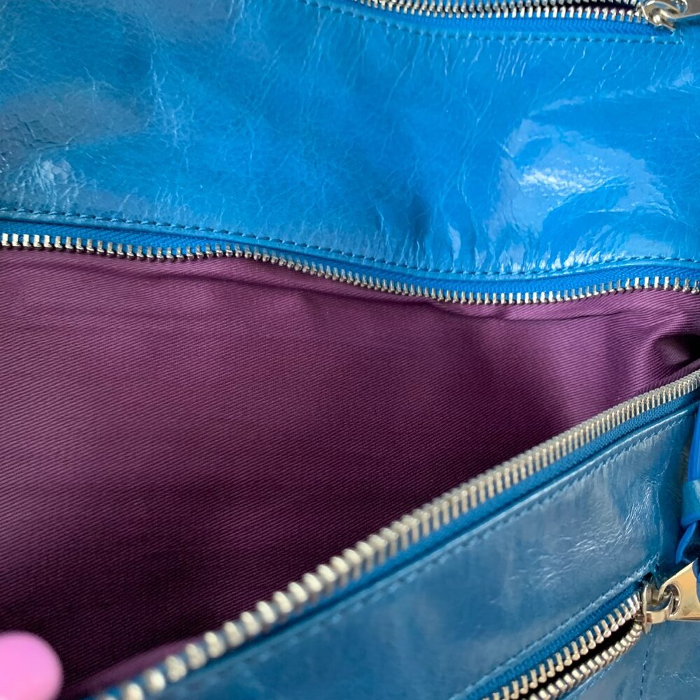 CHRISTOPHER KON ATELIER BRIGHT BLUE BAG TOTE LEATHER BAG NEW - Picture 10 of 16
